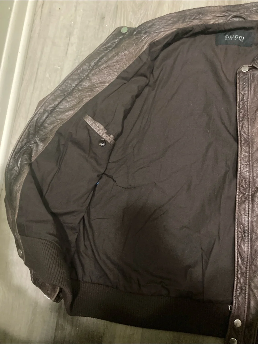 Gucci Brown Leather Jacket